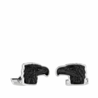 Black-eagle-mascottes-Lalique-cufflinks