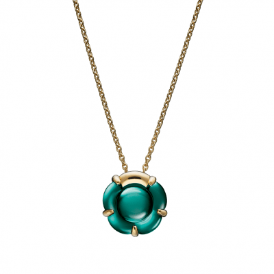 Pendentif-B-flower-vert-Baccarat