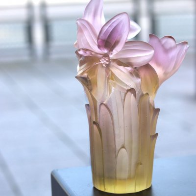 VASE AMARYLLIS ROSE DAUM VASE AMARYLLIS ROSE DAUM
