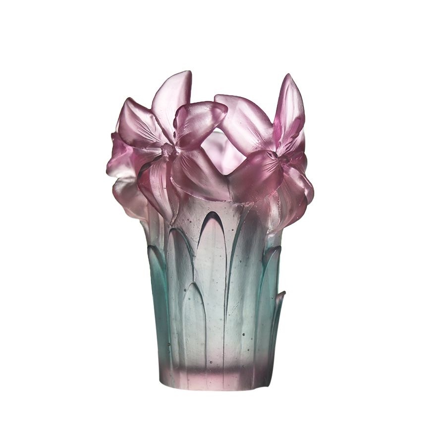 VASE AMARYLLIS ROSE DAUM PM Vessiere Cristaux