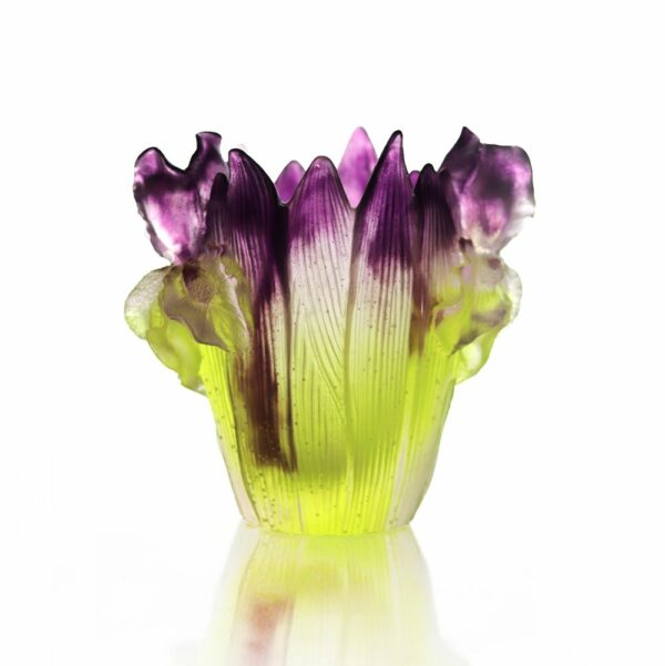 petit vase iris cristal Daum France