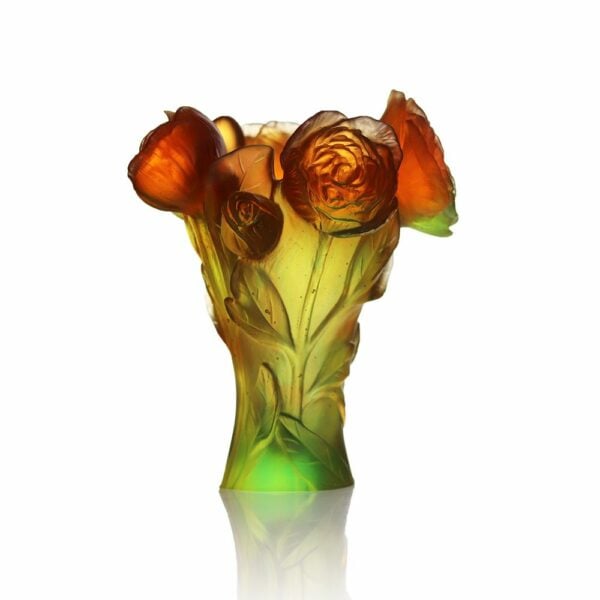 vase-pivoine-vert-orange-daum-france