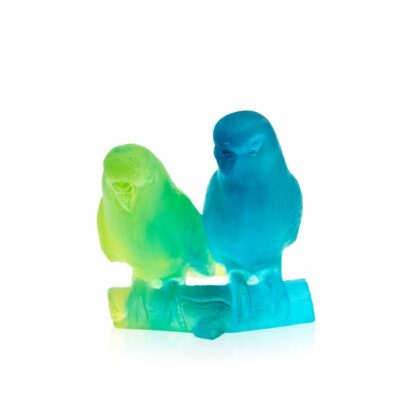 Couple-perruches-cristal-bleu-daum