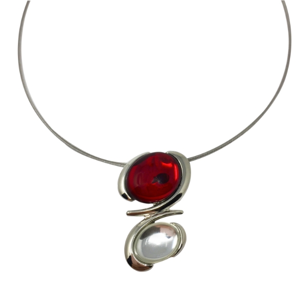 Collier-cristal-clair-rouge