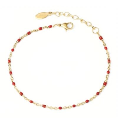 bracelet-boheme-perles-rouges