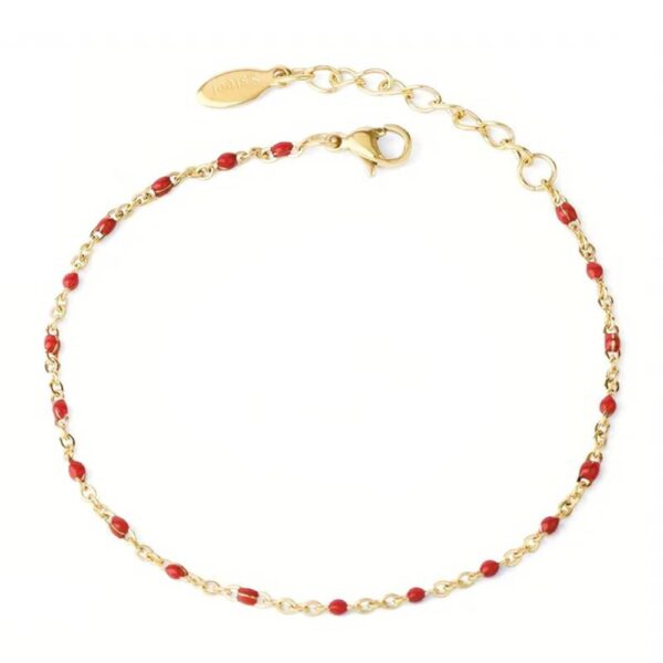 bracelet-boheme-perles-rouges