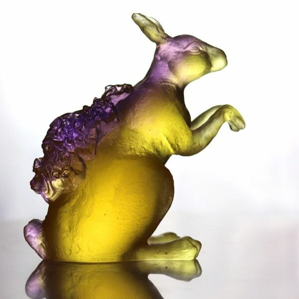 sculpture lapin en pate de verre daum france