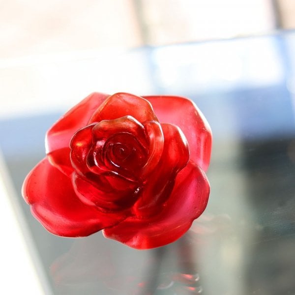 sculpture rose passion daum