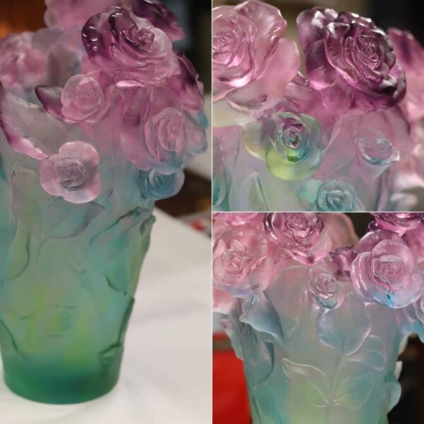 vase roses daum