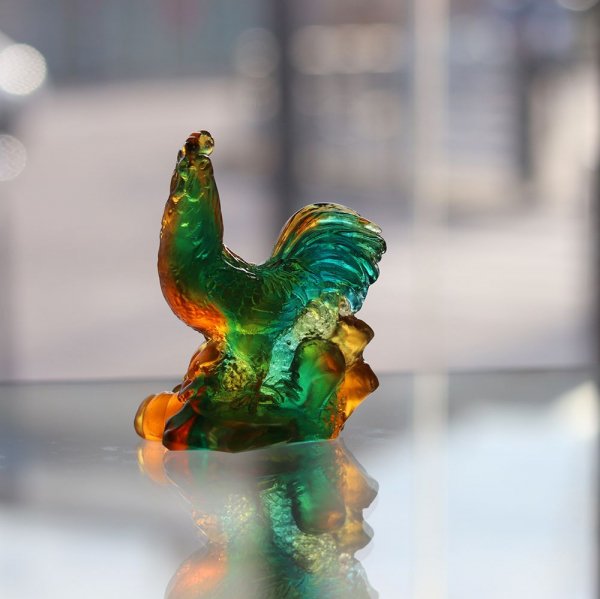 sculpture coq cristal Daum