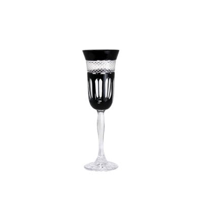 Flute-champagne-cristal-de-Paris-noir-Mireille