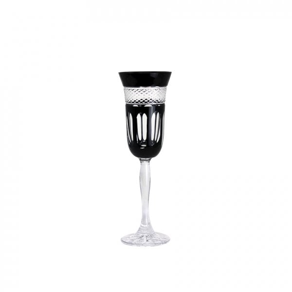 Flute-champagne-cristal-de-Paris-noir-Mireille