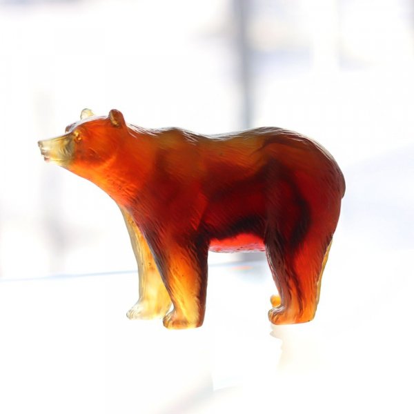 sculpture ours en cristal daum