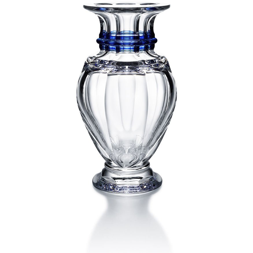 HARCOURT VASE BALUSTRE BLEU BACCARAT Vessiere Cristaux