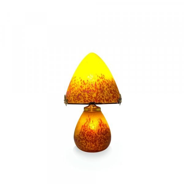 Lampe pate verre ivoire