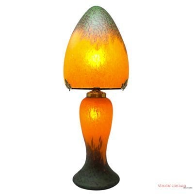 Lampe-pate-verre-orange