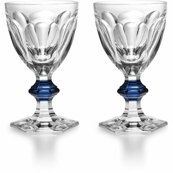 Verre-Harcourt-Bouton-Bleu-Baccarat