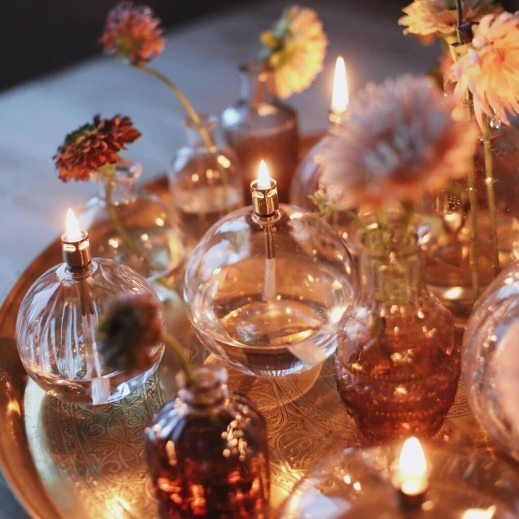 lampe huile vessiere cristaux