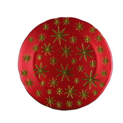 Assiette-cristal-rouge-stars-Nachtmann