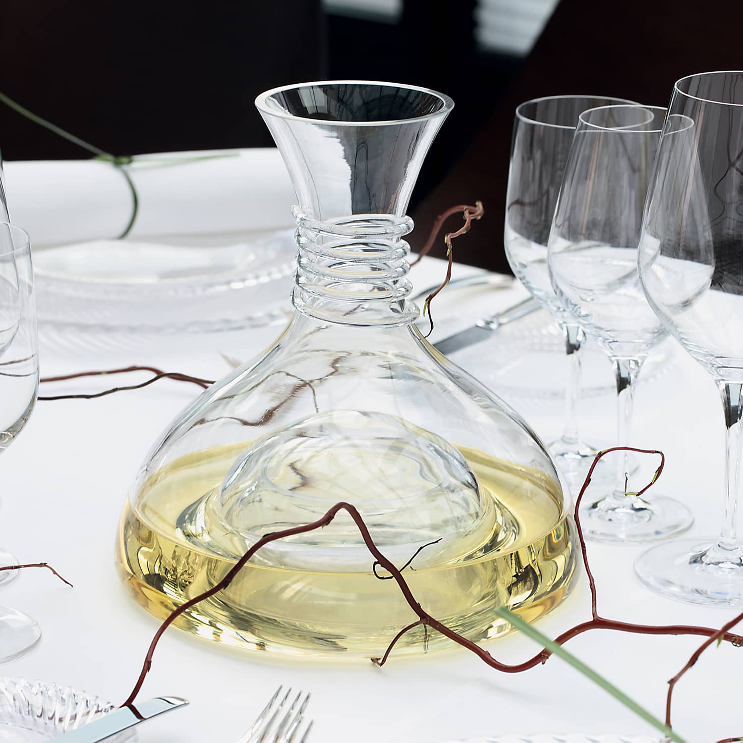 Carafe à vin en verre 100 % sans plomb soufflée à la main pour vin rouge (6)