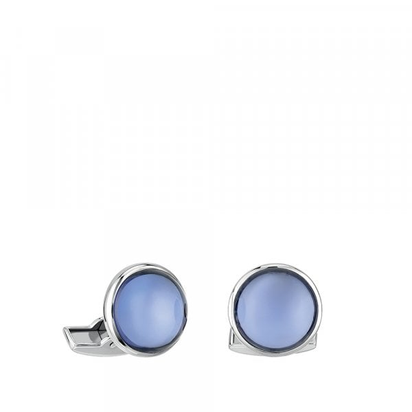 Blue cabochon cufflinks Lalique