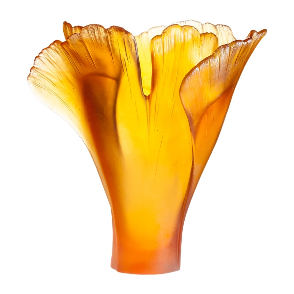 Vase-ginkgo-ambre-Daum