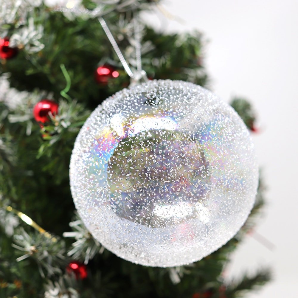BOULE DE NOËL VERRE ARC-EN-CIEL  Vessiere Cristaux
