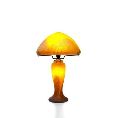 Lampe-pate-verre-orange-vessiere