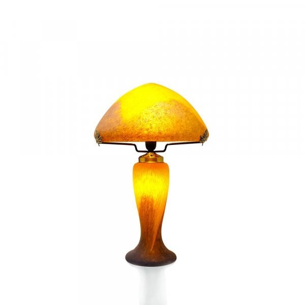 Lampe-pate-verre-orange-vessiere