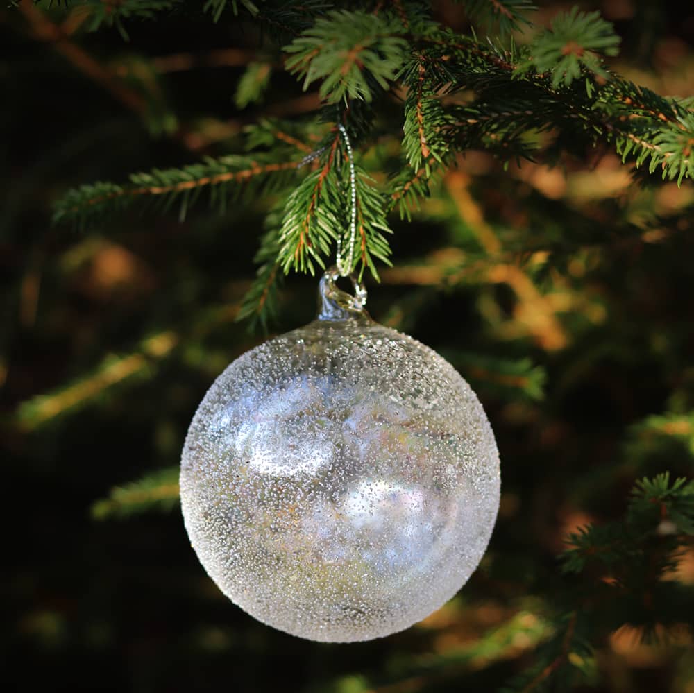 BOULE DE NOËL VERRE ARC-EN-CIEL