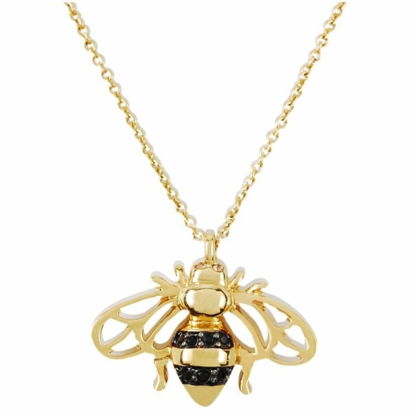 Pendentif-Abeille-cristal-or