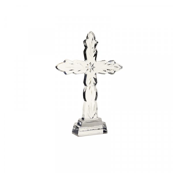 Sculpture croix cristal