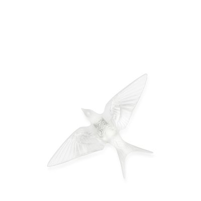 Sculpture-murale-hirondelle-ailes-baissees-Lalique