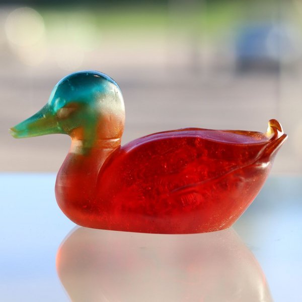 sculpture canard colvert Daum France