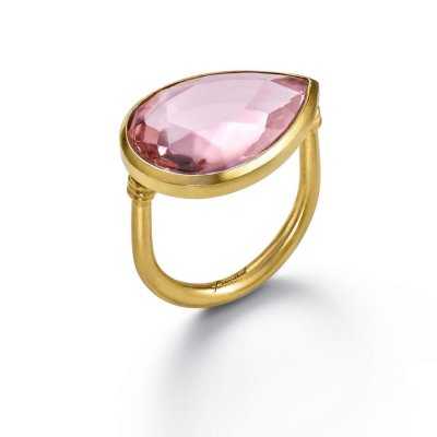 Bague-gouttes-cristal-rose-Taillac-Baccarat Bague-gouttes-cristal-rose-Taillac-Baccarat