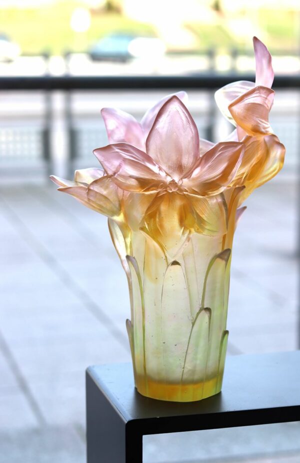 VASE AMARYLLIS GRAND MODÈLE ROSE DAUM Vessiere Cristaux