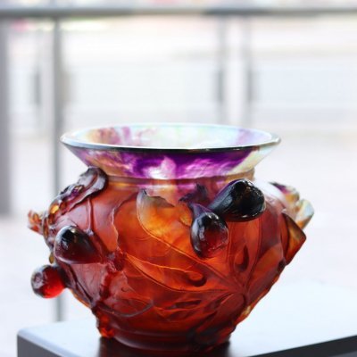 VASE AMARYLLIS ROSE DAUM Vase-figues-cristal-Daum