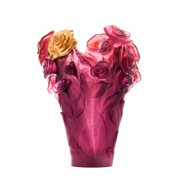 Vase-Rouge-Violet-fleur-or-Daum