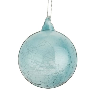 Boule De Noêl En Verre Irisé à Points