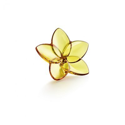 Fleur-cristal-jaune-Baccarat