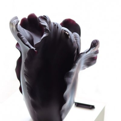 vase-tulipe-cristal-noir-daum vase-tulipe-cristal-noir-daum