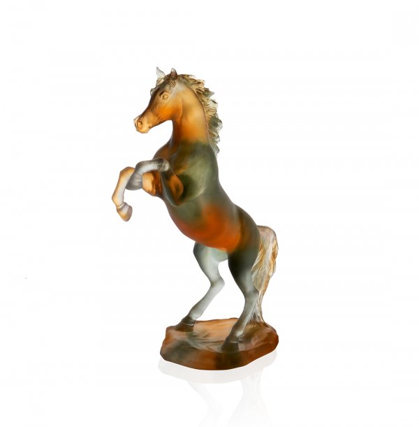 sculpture cheval en pate de cristal daum