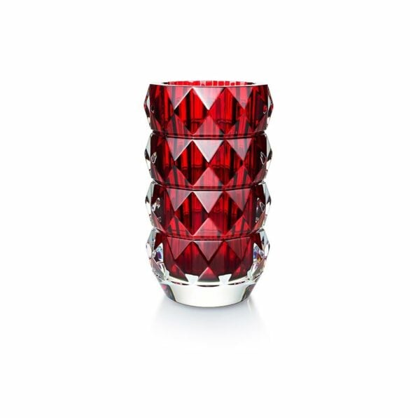 vase louxor rond en cristal rouge Baccarat