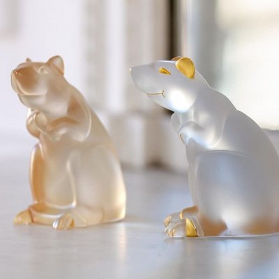 sculpture-rat-cristal-lalique rat horoscope en cristal Lalique france