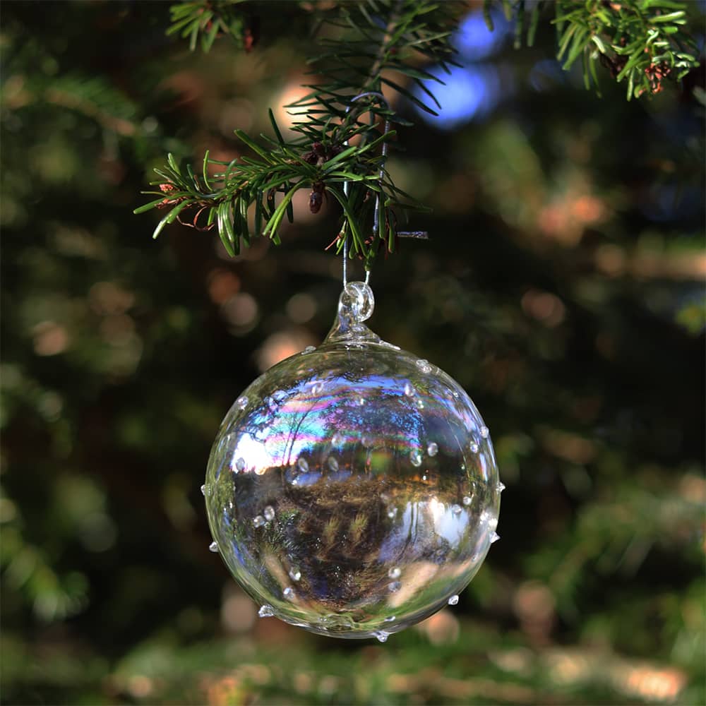 Bouteille de Whisky en verre soufflé pour sapin de Noël