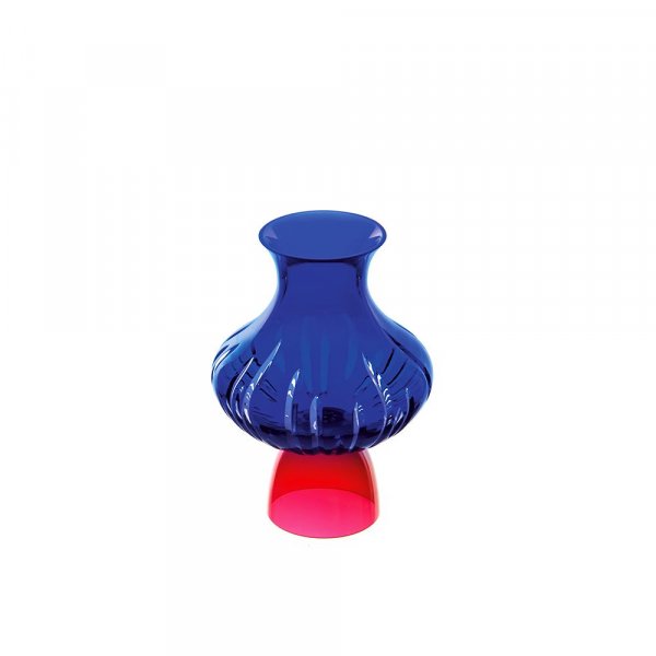 vase bleu rose les endiablés saint louis