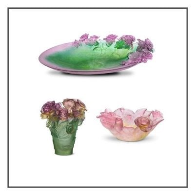 Collection Fleurs rose passion Daum