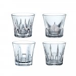 Lot De 4 Gobelets Haute Boule En Cristal Taillé, 12 Oz, Verres Transparents Majestic Gifts