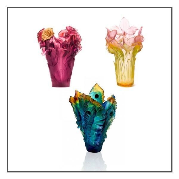 Vases Daum, Vases En Pâte De Cristal Vessiere Cristaux