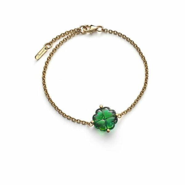 bracelet-cristal-vert-trefle-baccarat